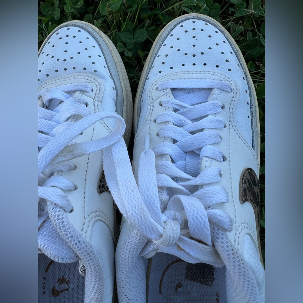 Nike Women's Court Vision Alta 'White/Leopard' Print Platform Sneakers Size 7.5 - Picture 6 of 14